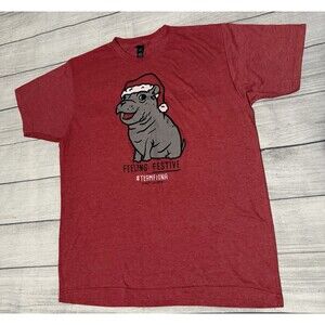 Fiona The Hippo T Shirt Size Large Cincy Shirts Cincinnati Zoo Santa Christmas